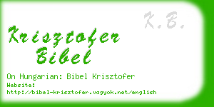 krisztofer bibel business card